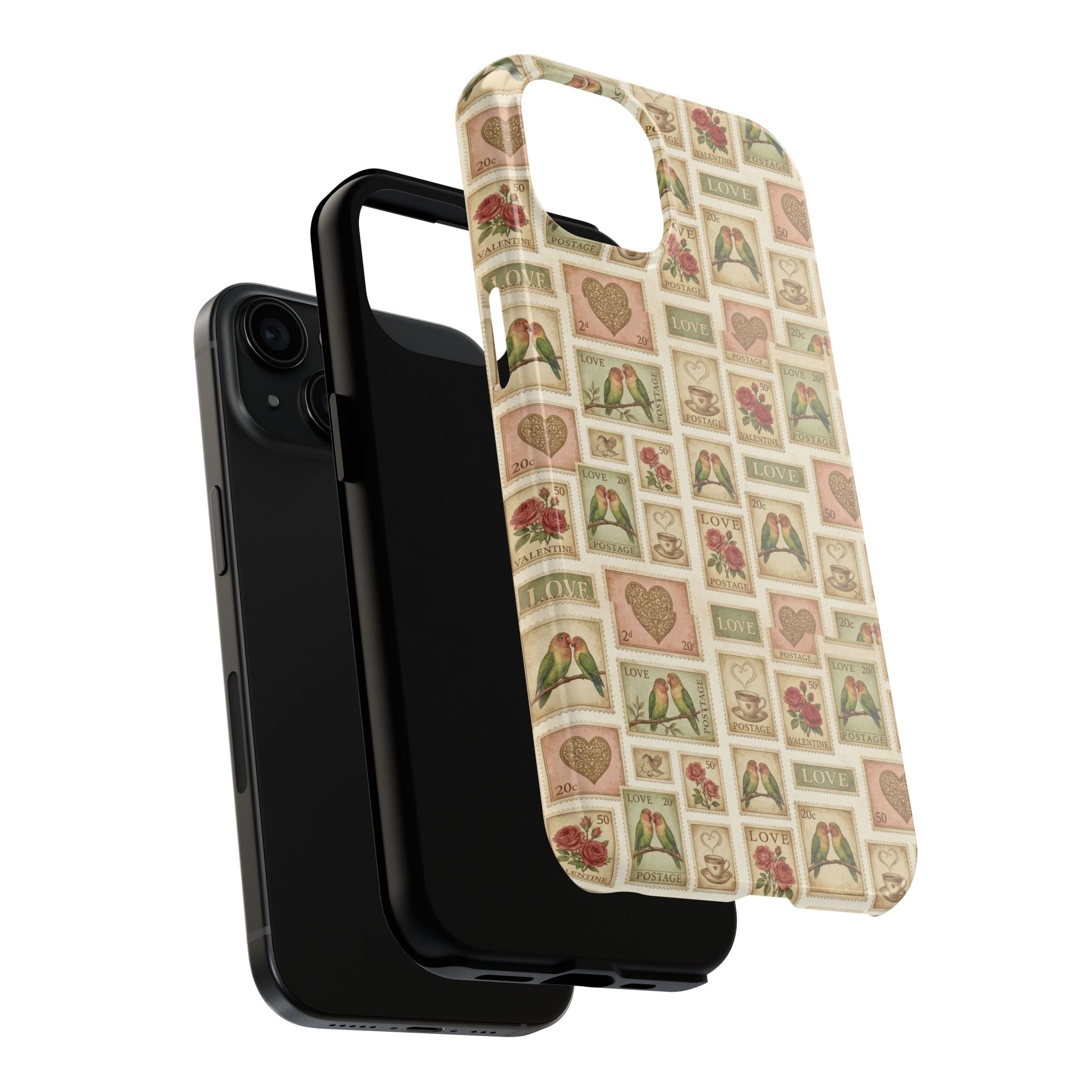 Vintage Love Stamp Collage Phone Case | Tough Phone Case