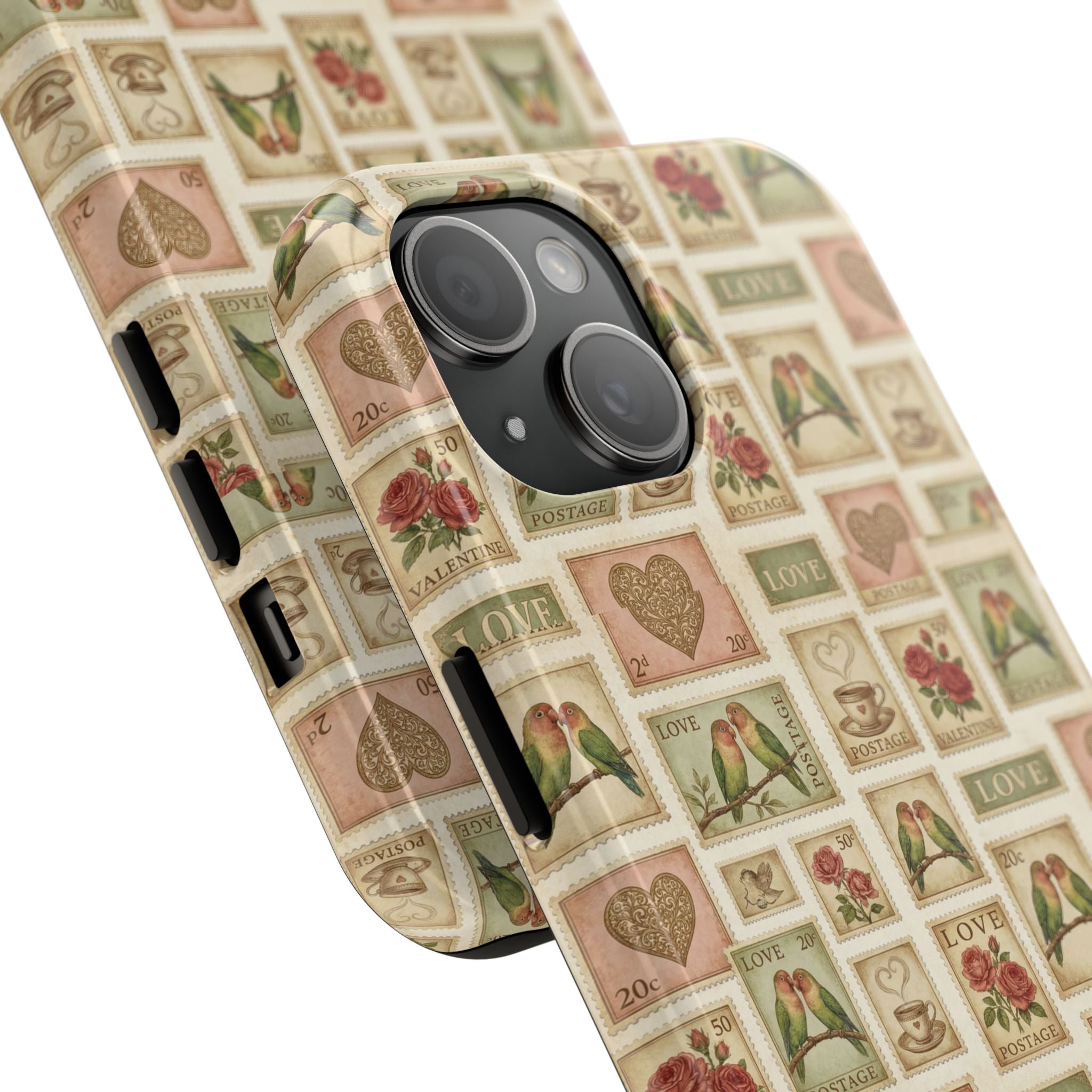 Vintage Love Stamp Collage Phone Case | Tough Phone Case