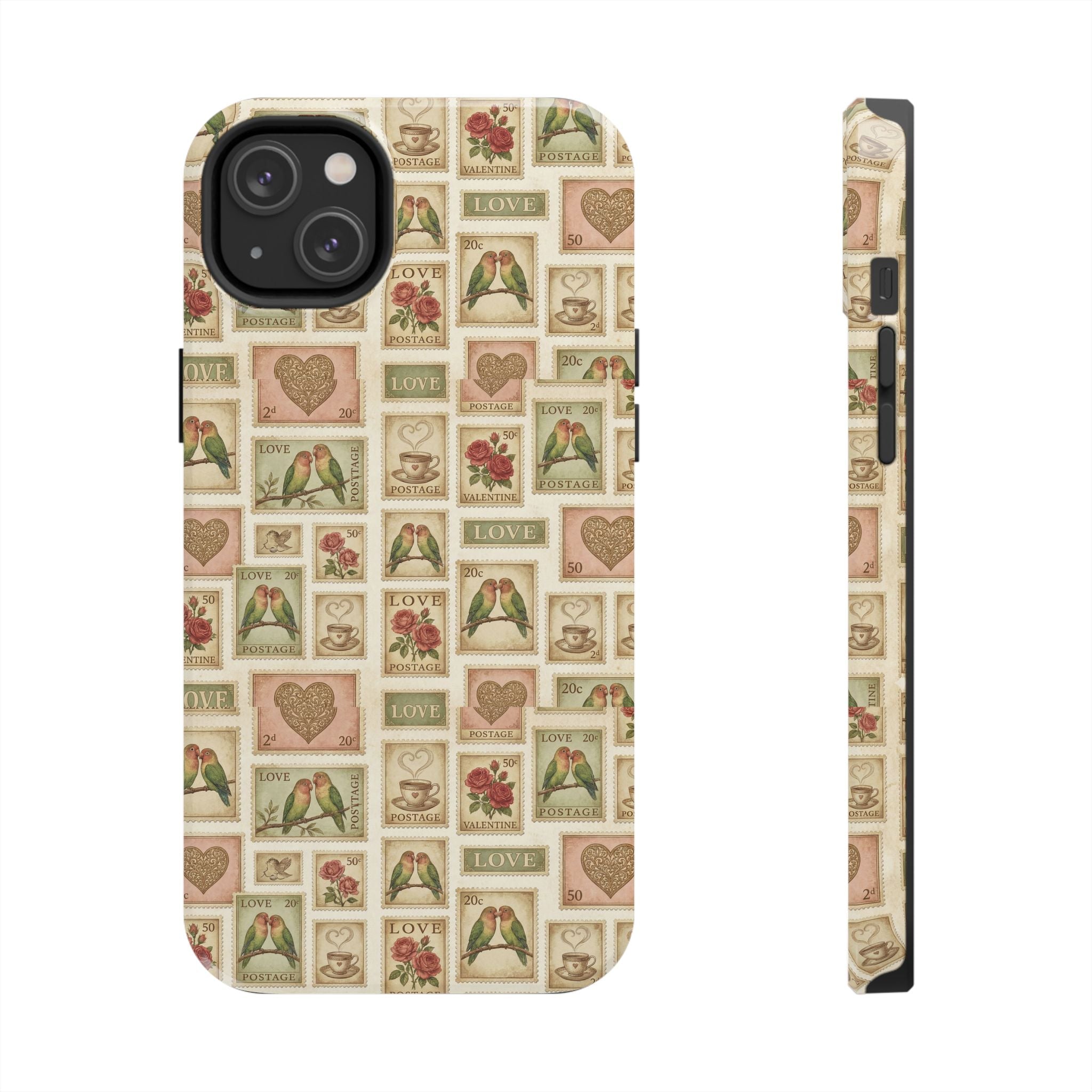 Vintage Love Stamp Collage Phone Case | Tough Phone Case