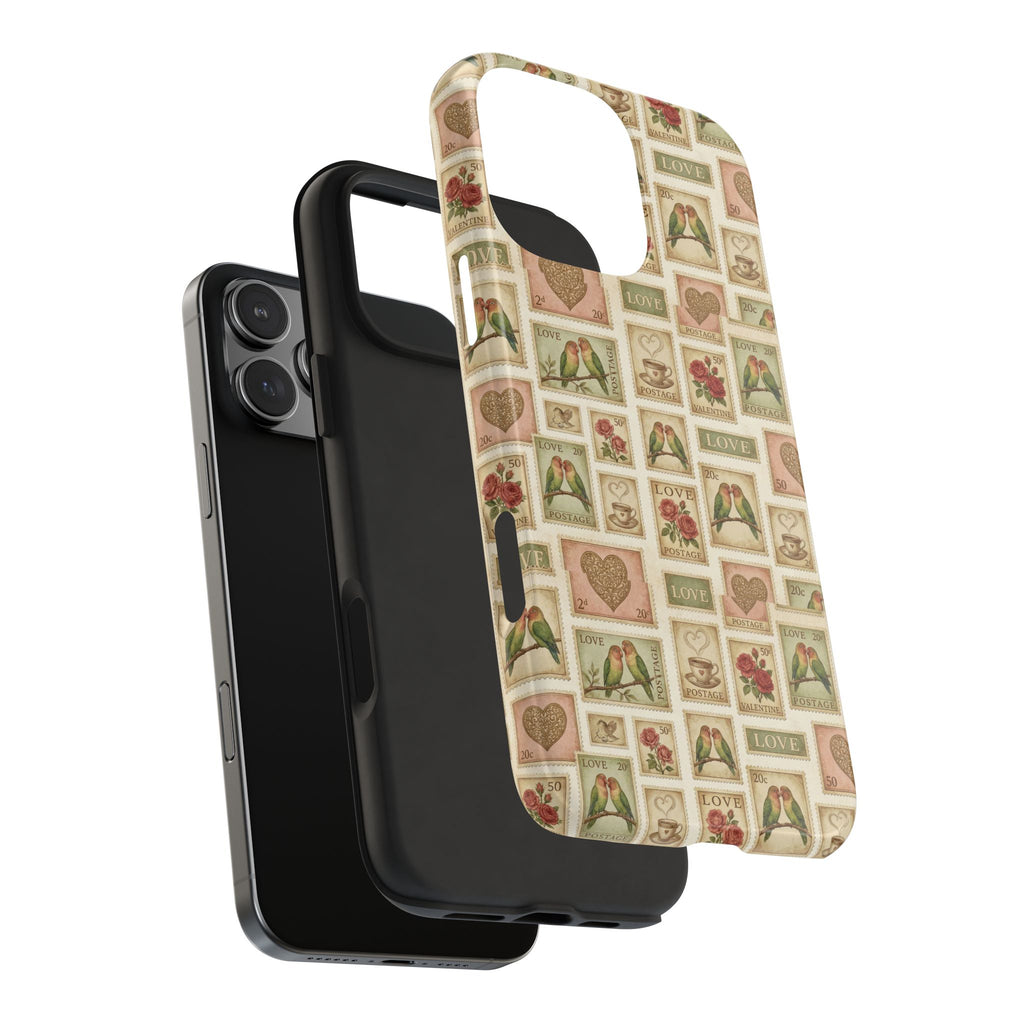 Vintage Love Stamp Collage Phone Case | Tough Phone Case