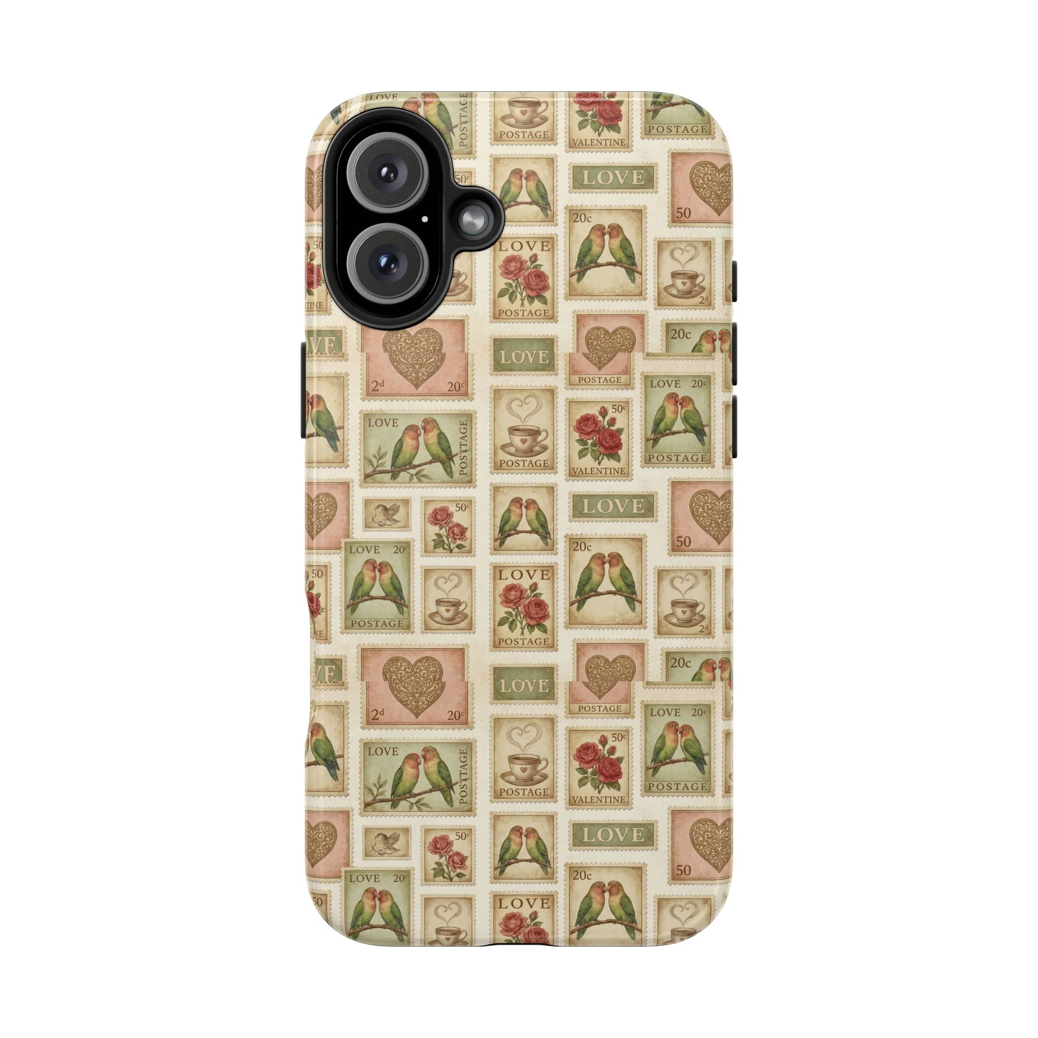 Vintage Love Stamp Collage Phone Case | Tough Phone Case