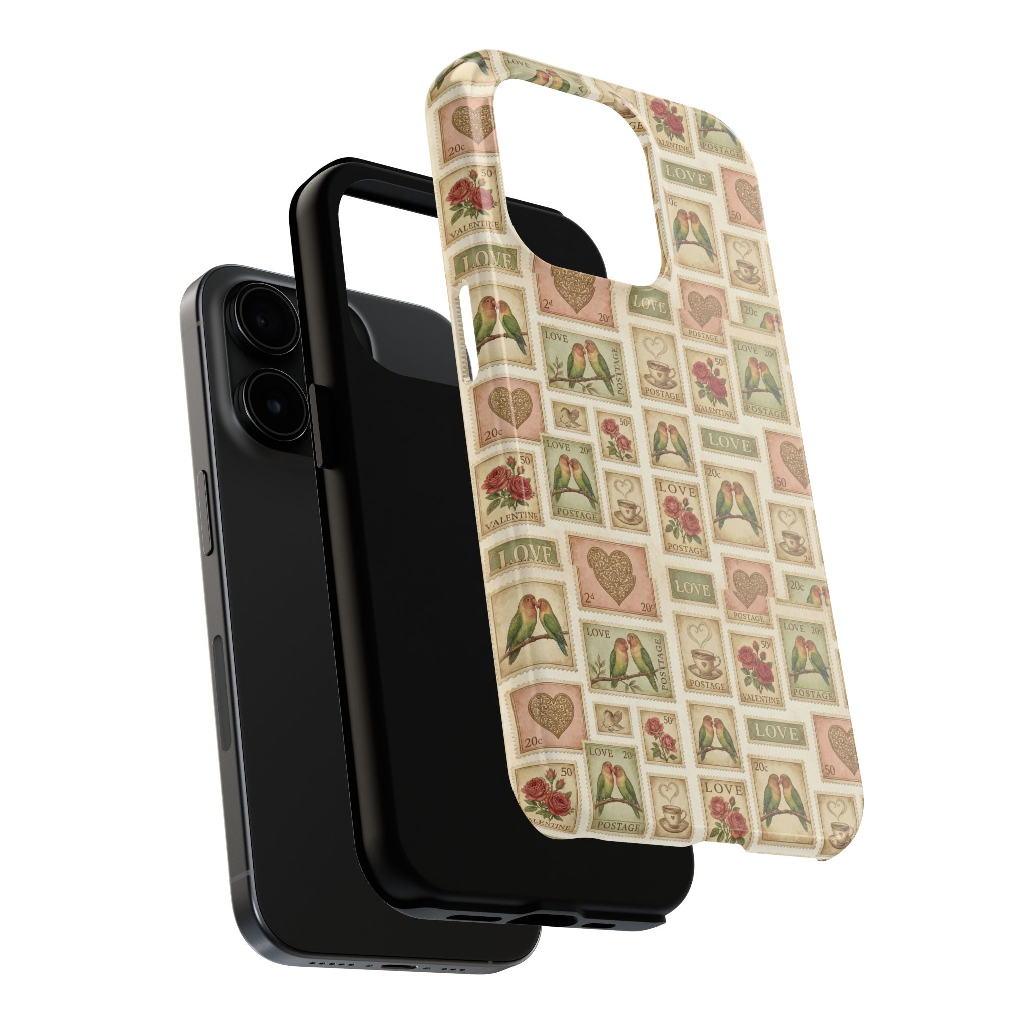 Vintage Love Stamp Collage Phone Case | Tough Phone Case