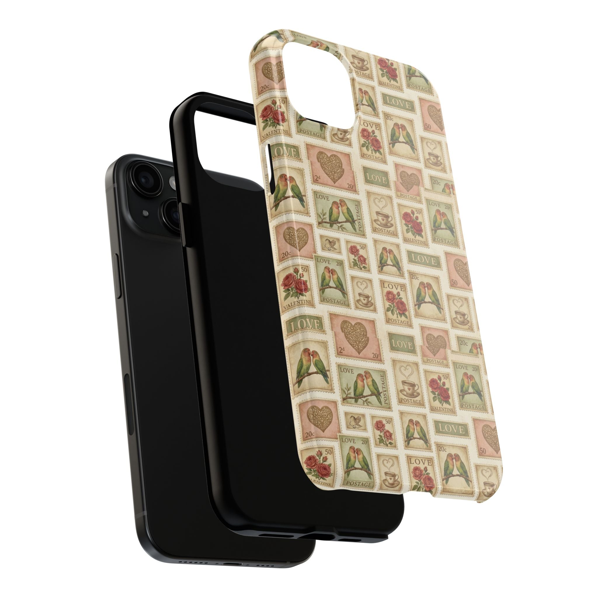 Vintage Love Stamp Collage Phone Case | Tough Phone Case