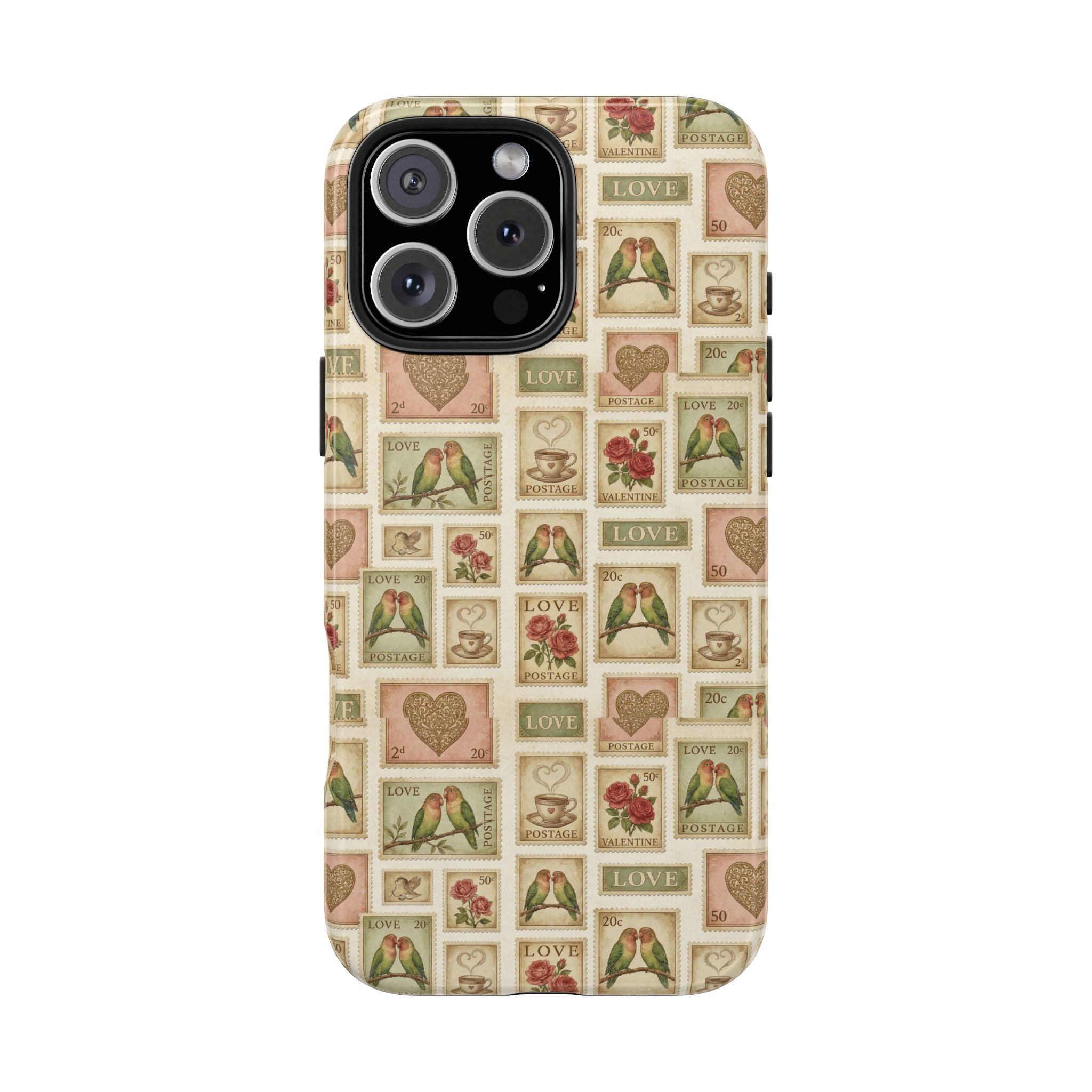 Vintage Love Stamp Collage Phone Case | Tough Phone Case