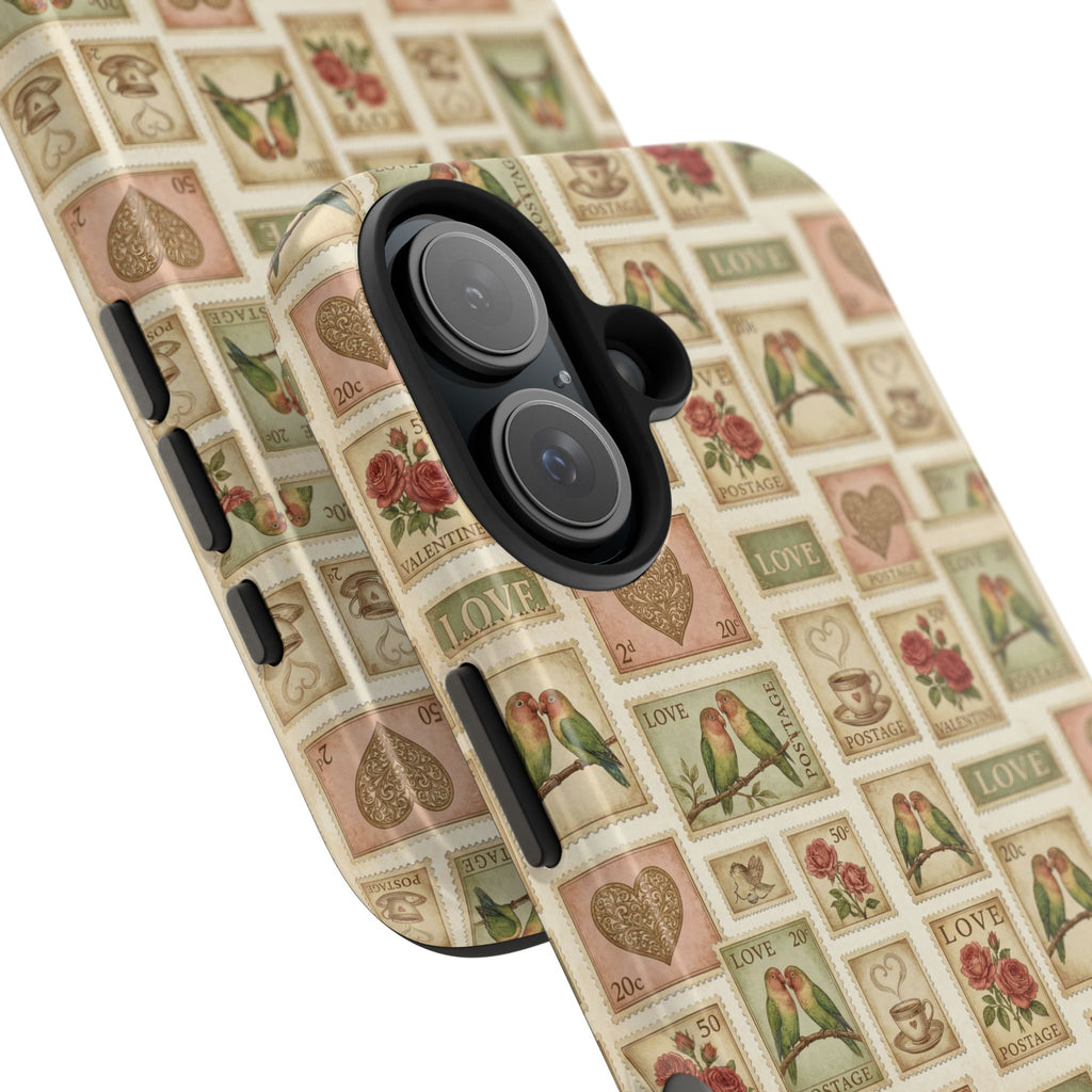 Vintage Love Stamp Collage Phone Case | Tough Phone Case