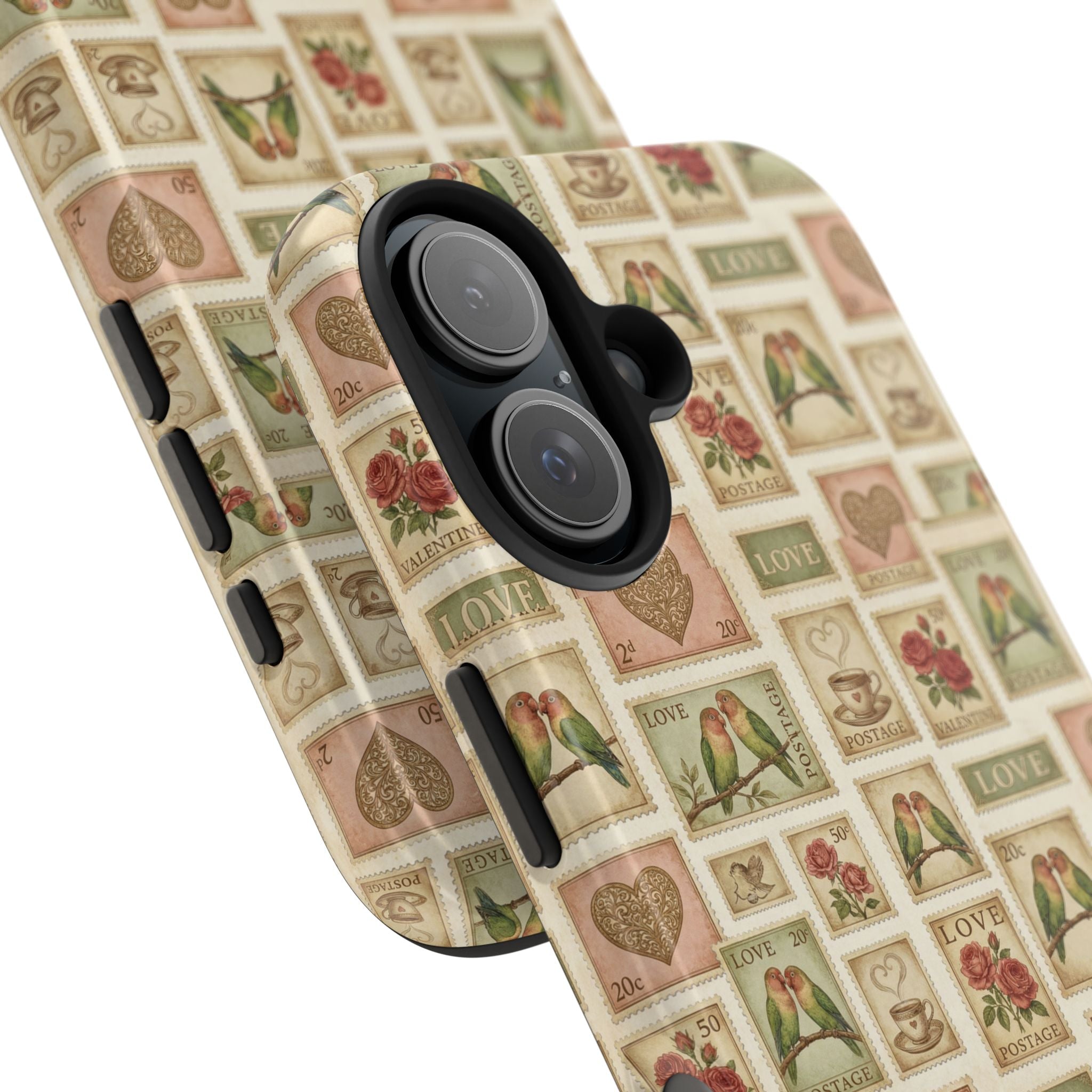 Vintage Love Stamp Collage Phone Case | Tough Phone Case