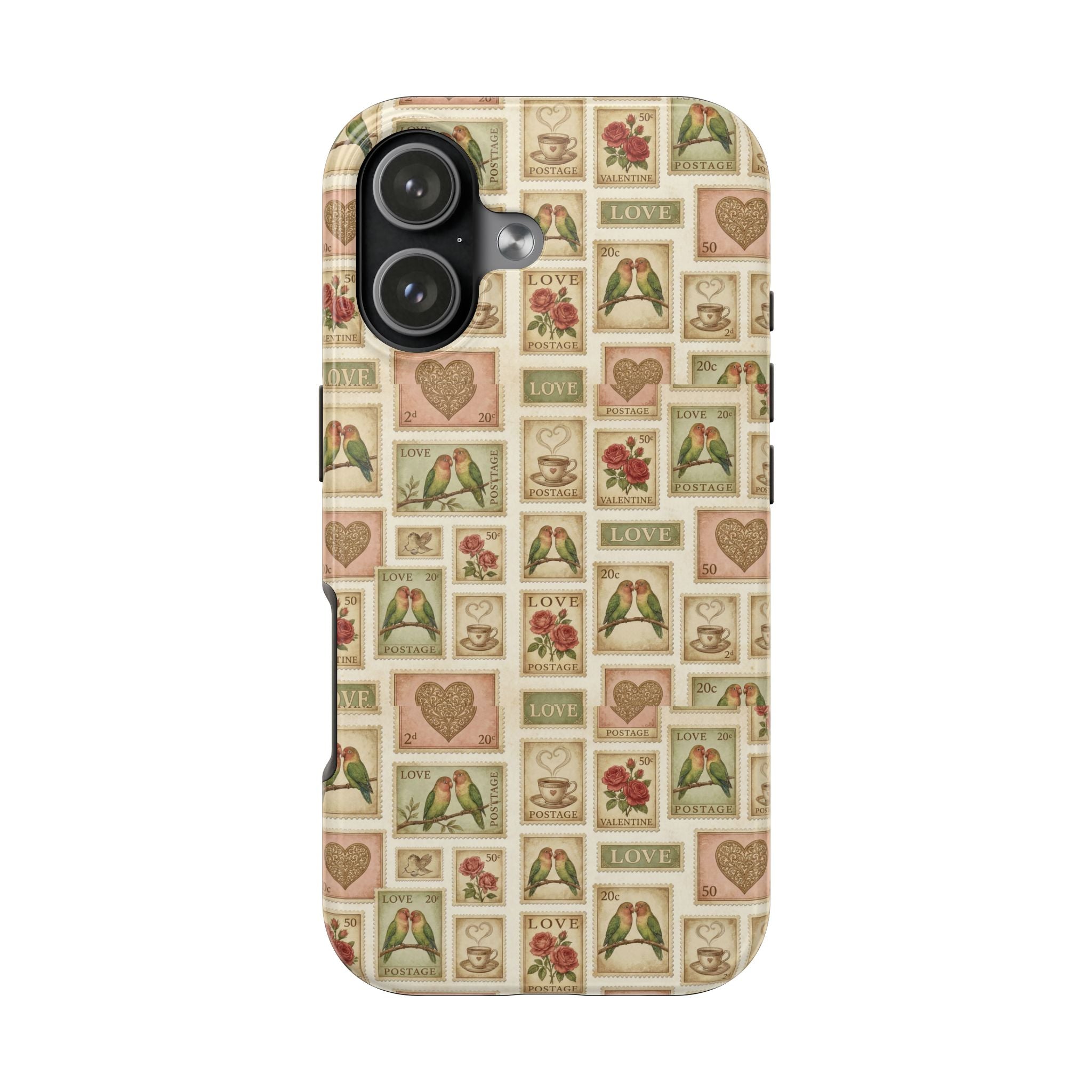 Vintage Love Stamp Collage Phone Case | Tough Phone Case