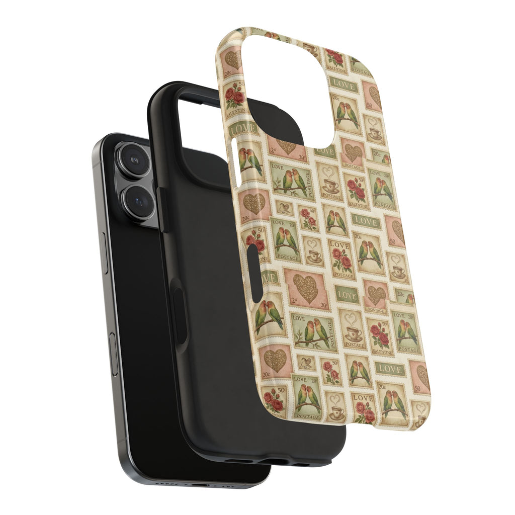 Vintage Love Stamp Collage Phone Case | Tough Phone Case
