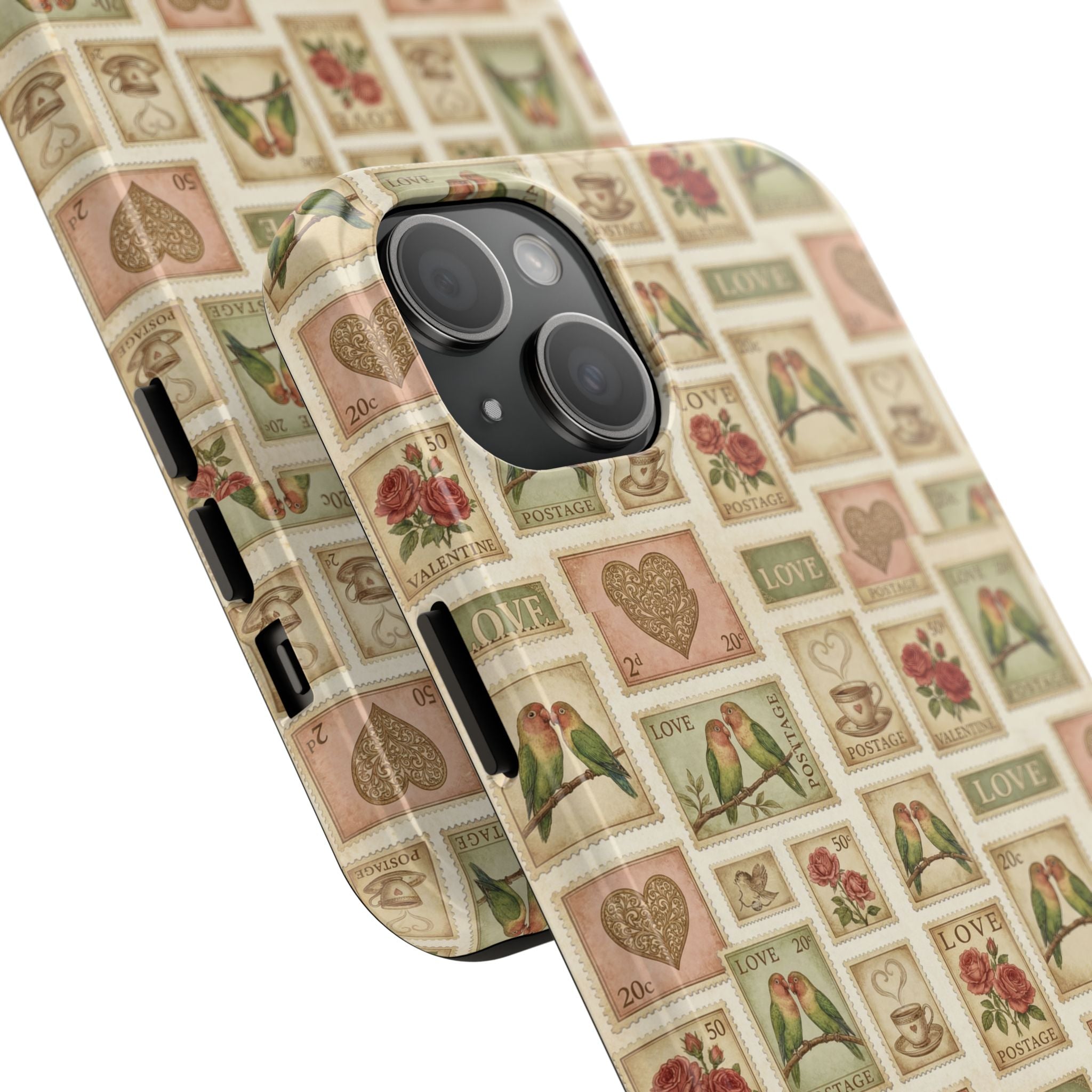 Vintage Love Stamp Collage Phone Case | Tough Phone Case