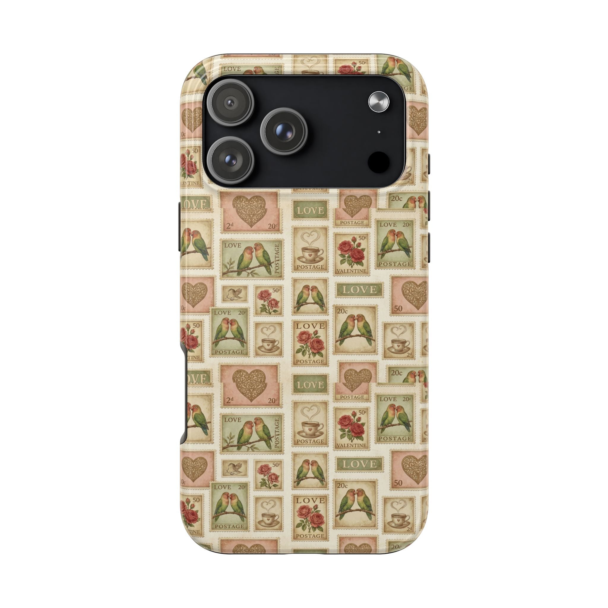Vintage Love Stamp Collage Phone Case | Tough Phone Case