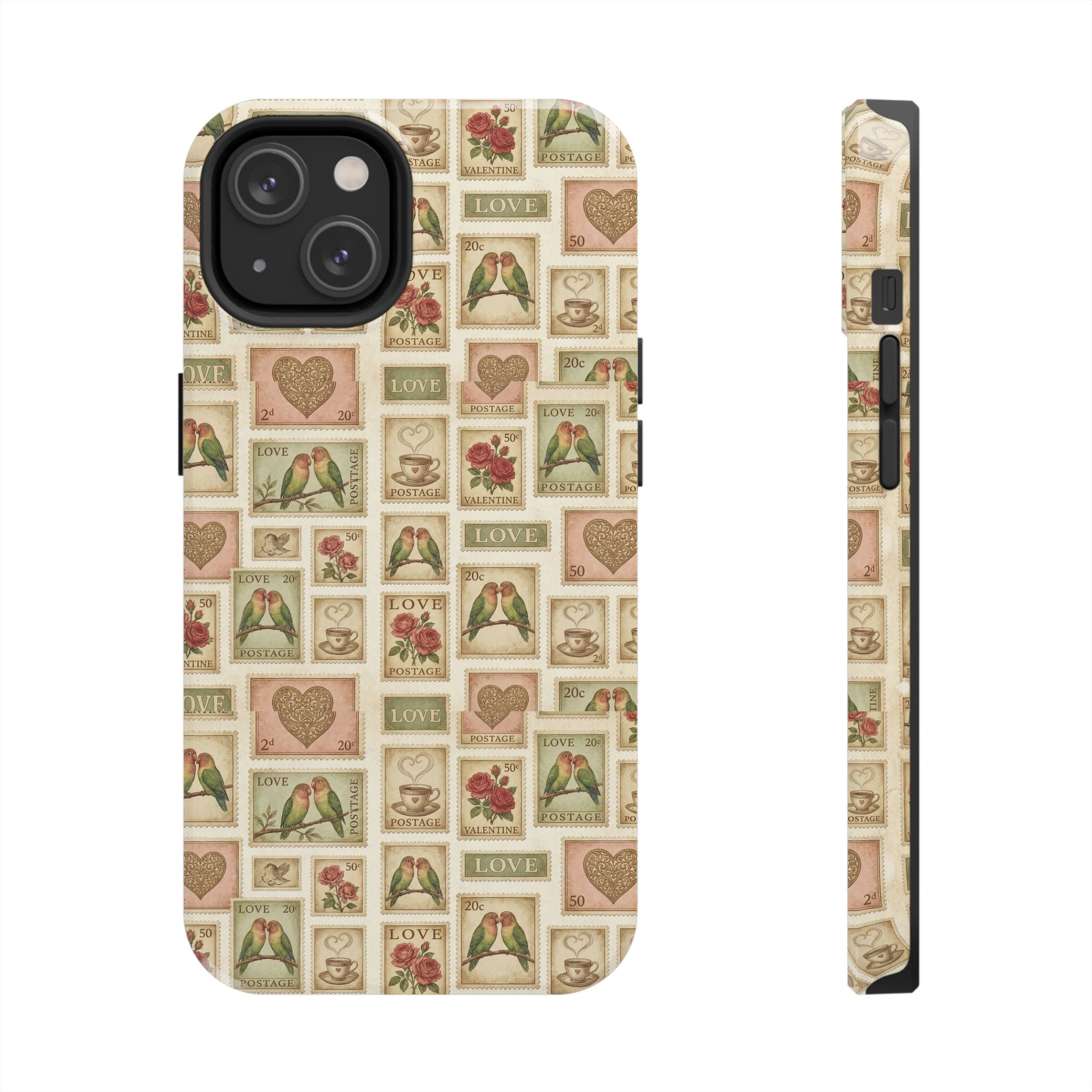 Vintage Love Stamp Collage Phone Case | Tough Phone Case