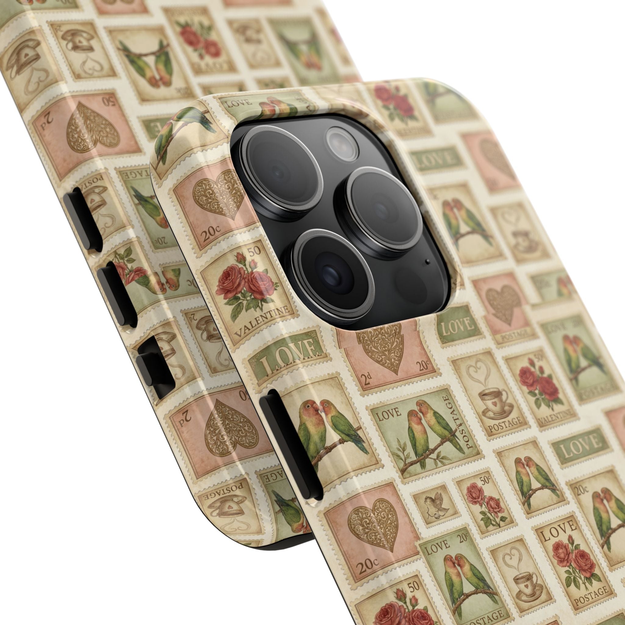 Vintage Love Stamp Collage Phone Case | Tough Phone Case