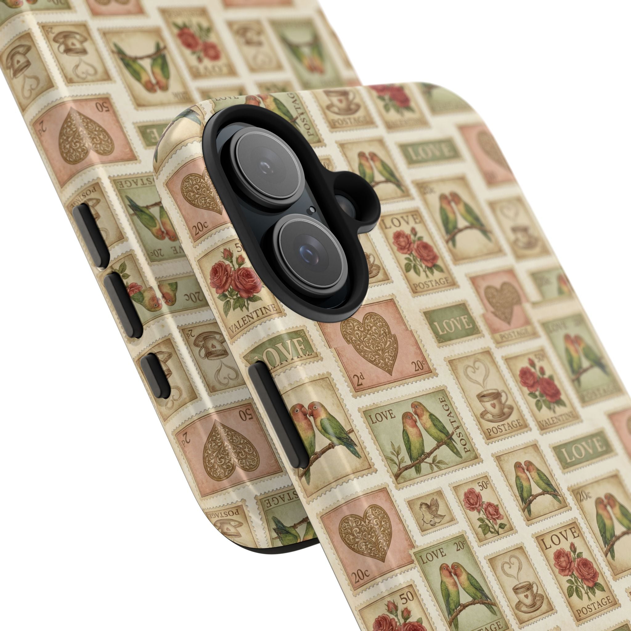 Vintage Love Stamp Collage Phone Case | Tough Phone Case