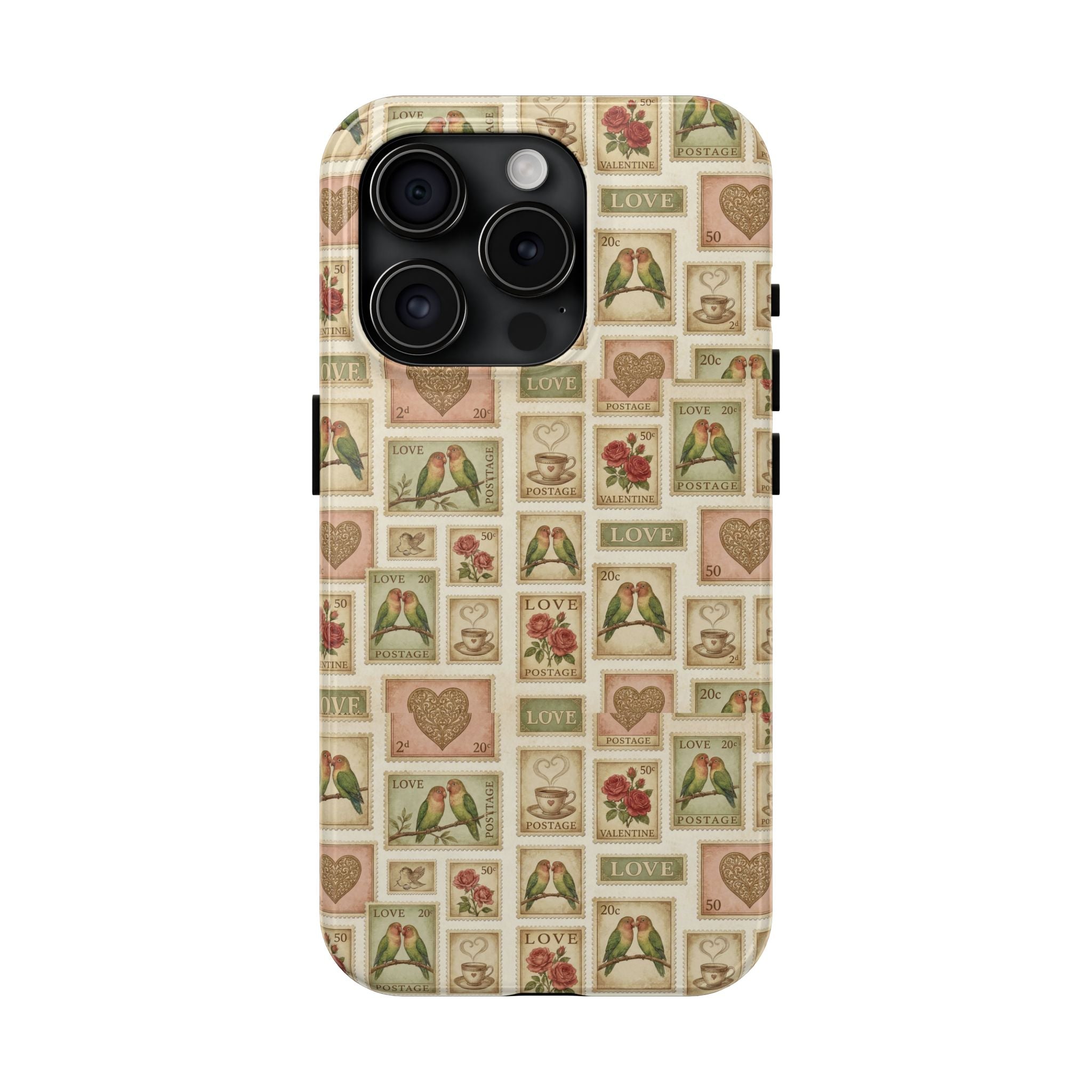 Vintage Love Stamp Collage Phone Case | Tough Phone Case