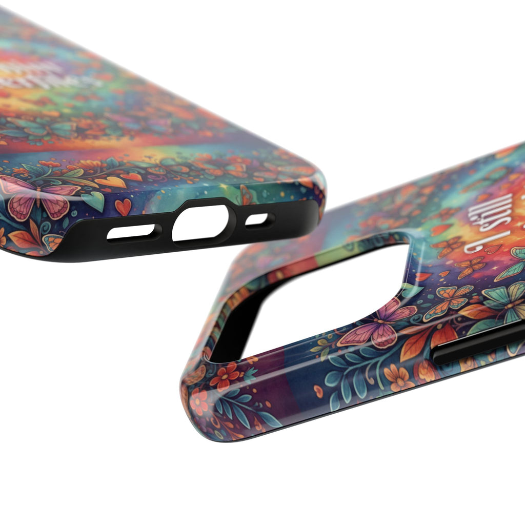 I Still Give Him Butterflies Phone Case | Butterfly Heart Pattern