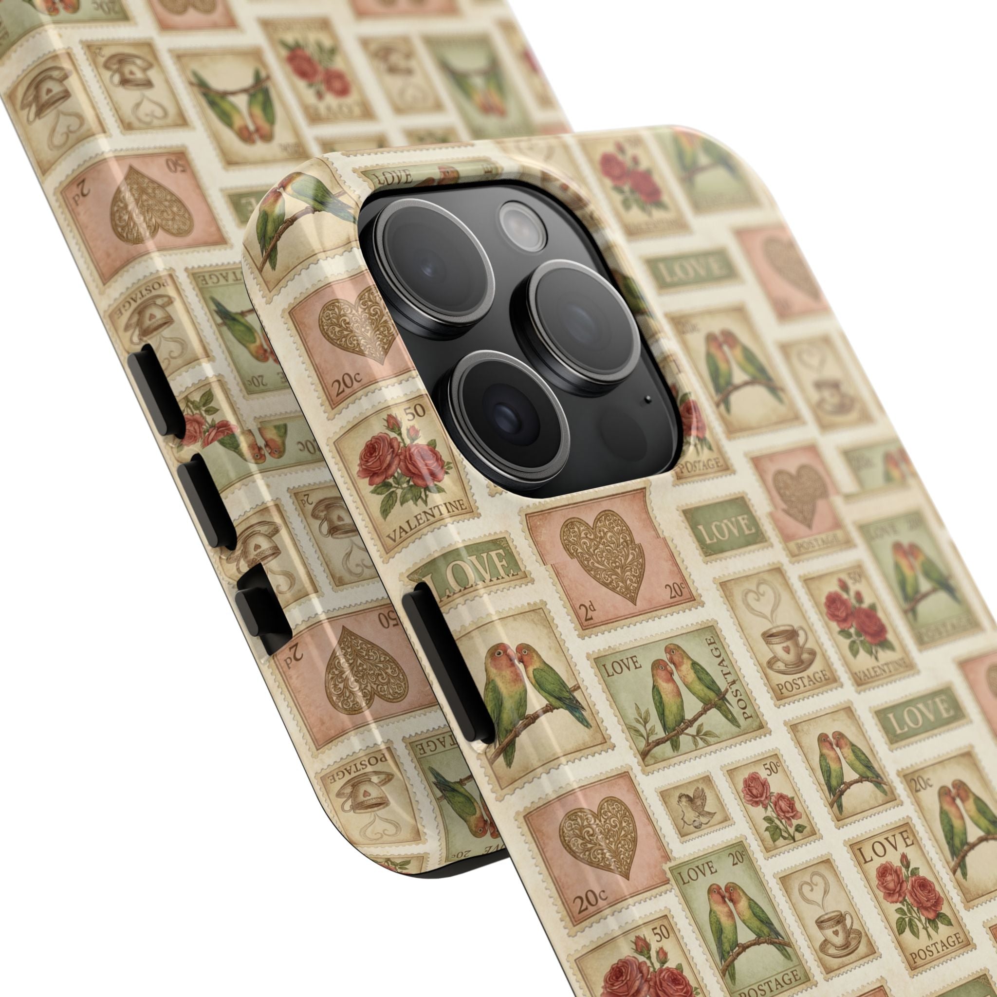 Vintage Love Stamp Collage Phone Case | Tough Phone Case