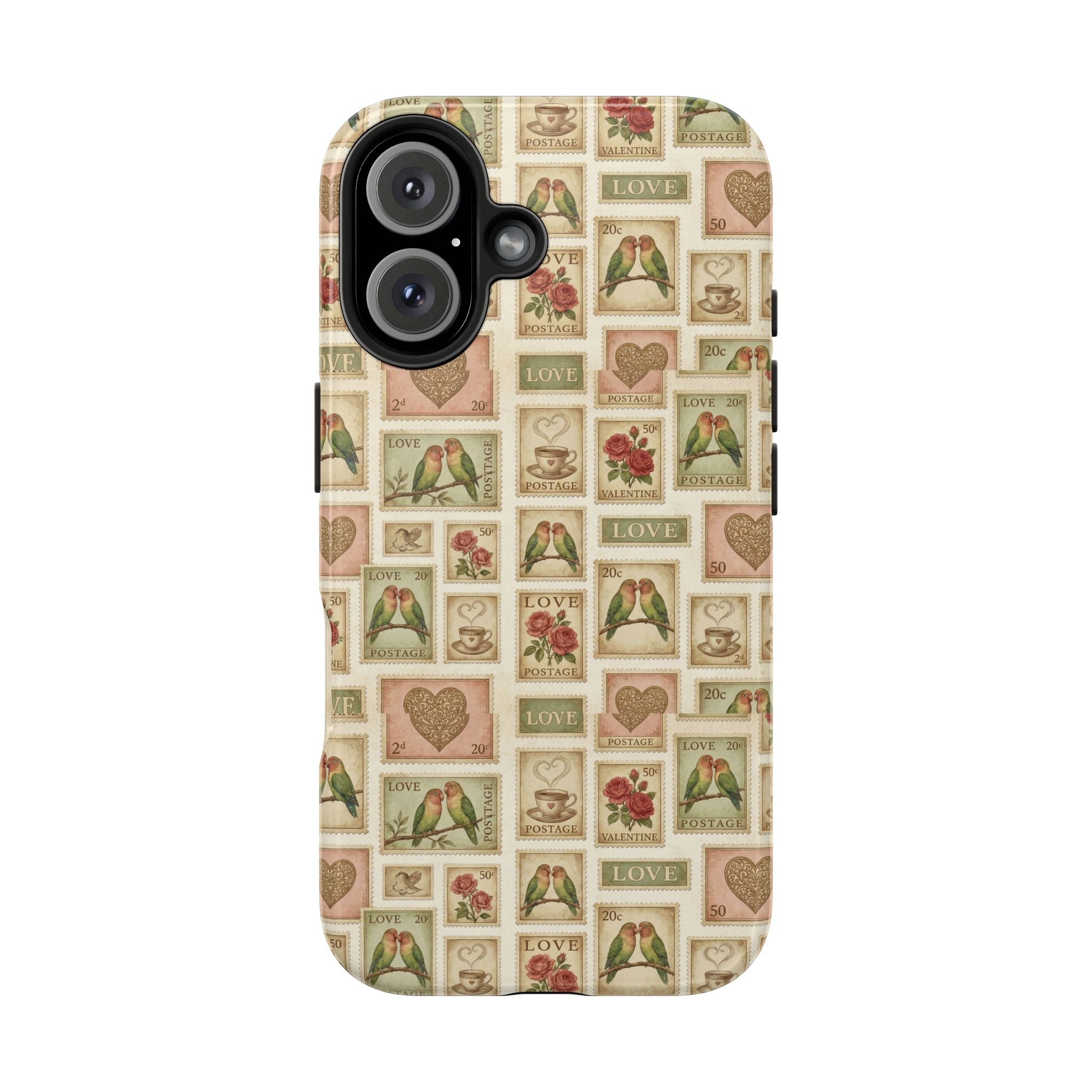 Vintage Love Stamp Collage Phone Case | Tough Phone Case